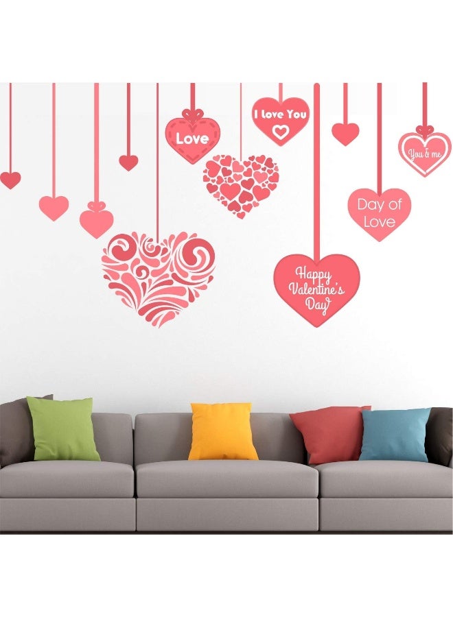 StickMe 'Valentine's Day - Hearts for My Sweet Love - Romantic - Creative - Colorful - Wall Sticker' - Image 1