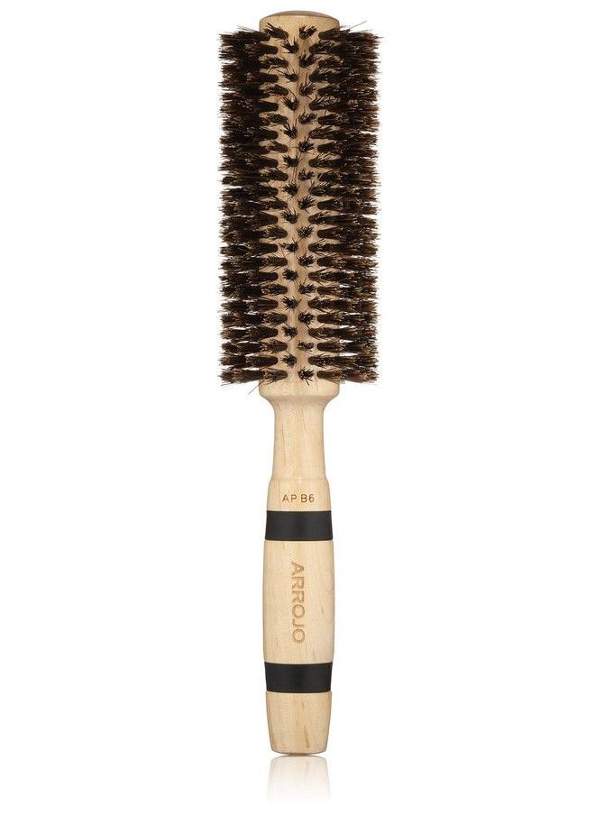 ARROJO Medium Round Hair Brush Medium Round Brush For Blow Drying & Styling Boar Bristle Hair Brush For Volume & Smoothness Round Hair Brushes For Women & Men Boar Bristle Brush For Long Hair  - Image 1