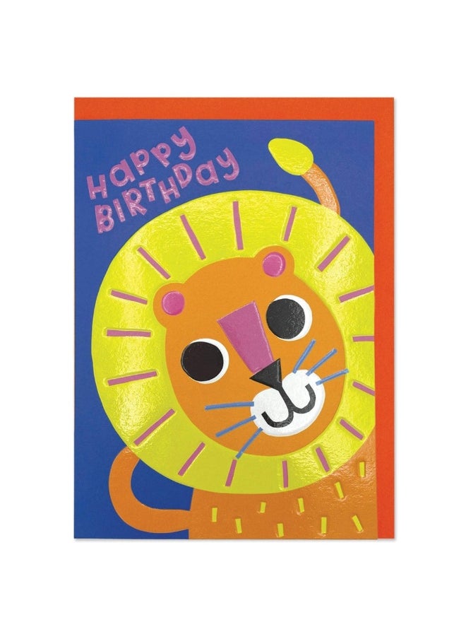 Raspberry Blossom Raspberry Blossom Zoopa Doopa Lion Birthday Greeting Card 