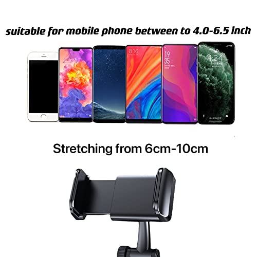 VAGURFO Rear View Mirror Phone Holder Mount, Car Phone Bracket/Stand with 270° Swivel and Adjustable Clips, Universal Smartphone Cradle, Black - Image 5