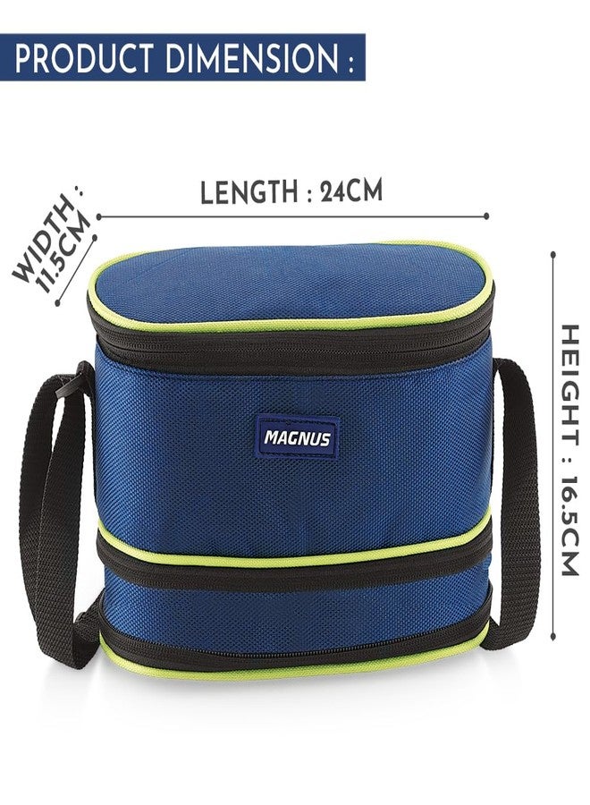 Magnus Avanza 4 - Stainless Steel Leakproof Lunch Box for Kids with Klip Lock & Insulated Bag | Airtight BPA-Free Tiffin | Ideal Lunch Boxes for Office Men, Women, School | Durable Food Containers - Image 4