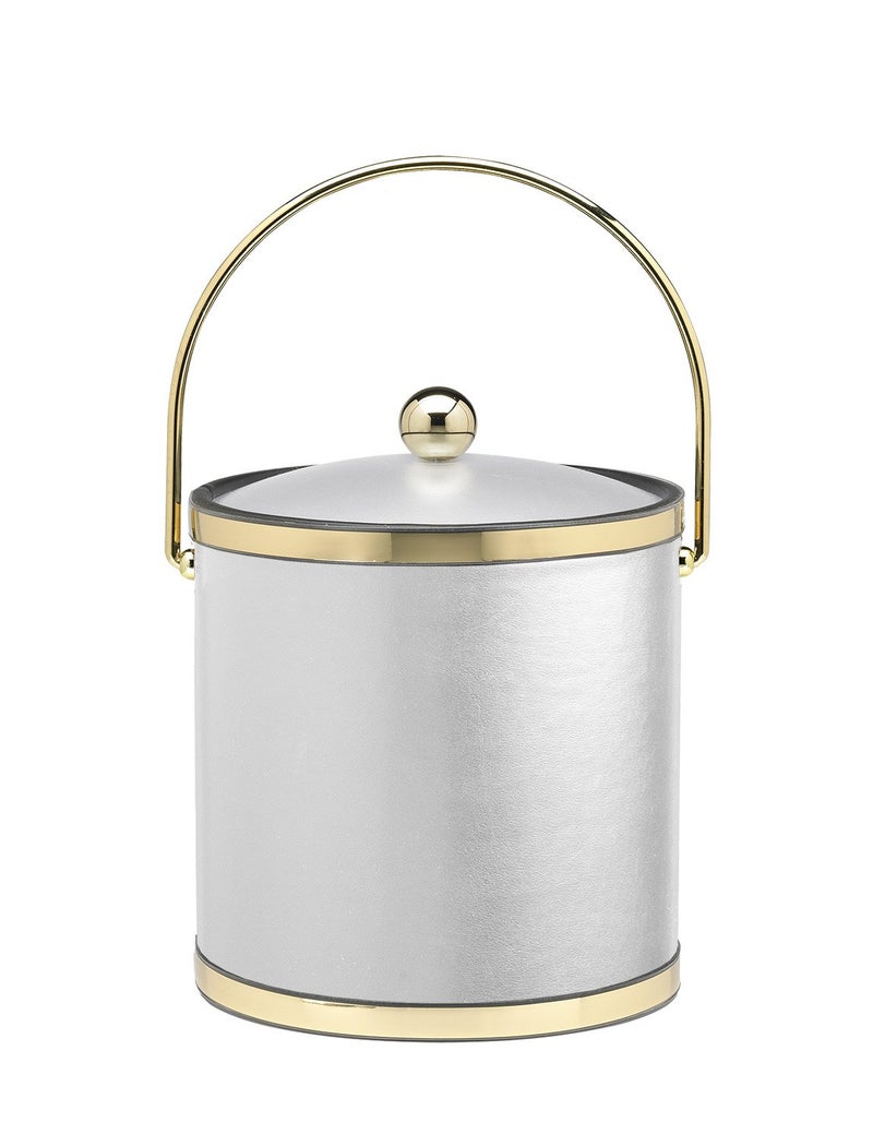 Kraftware Sophisticates Ice Bucket, 3 Quart, White - Image 1