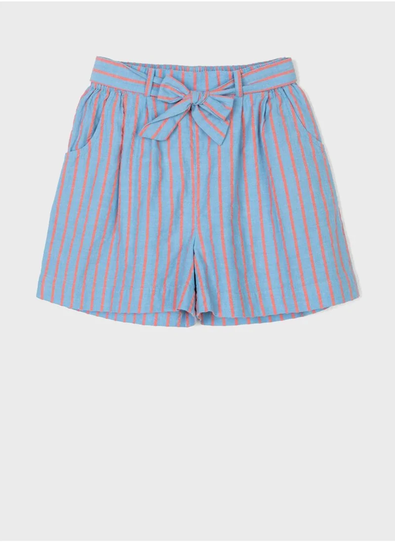 Zippy Kids Striped Knot Detail Shorts