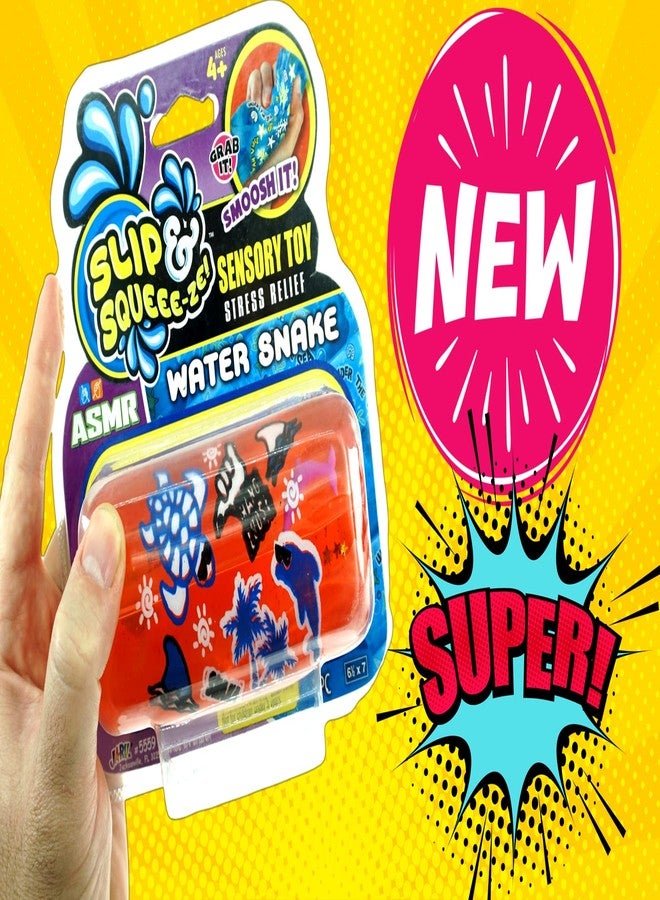 جا-رو لعبة ثعبان الماء السحري اللامع من جا-رو، مقاس 5 بوصات (عبوة واحدة للأولاد) - ألعاب تخفيف التوتر، لعبة دودة زلقة، لعبة ثعبان الماء، كرة هدايا للحفلات. للأولاد - 5559-1B - Image 4