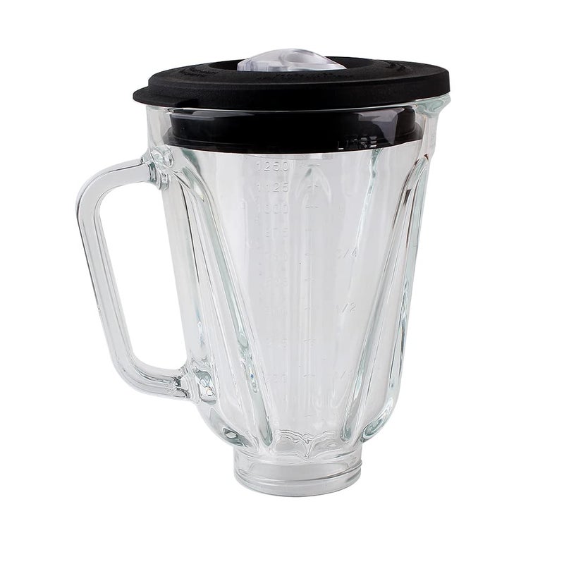 Veterger Replacement parts Glass Jar with lid Compatible with Hamilton Beach Blenders 5cups