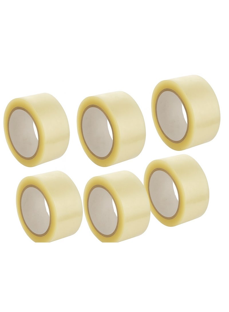 Biki (6 Rolls) Shipping Tape Heavy Duty – Clear Packing Tape Roll 2 Inch Wide x 70 Yards – Strong Stick, Quiet Release, Ideal for Moving & Storage - Image 1