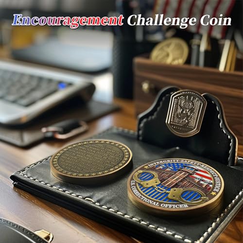 IELCJJ Original Thin Silver Line Challenge Coin - Correctional Officer Prison Police Thin Gray Line Token Medallions - Thank You Law Enforcement Corrections Officer Gifts - Honor US Correctional Officers - Image 5