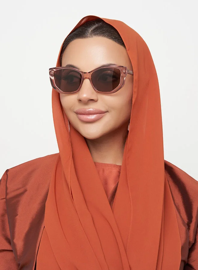 30 سندايز نظارات شمسية نسائية سداسية من بريار بحماية  وردي وبني