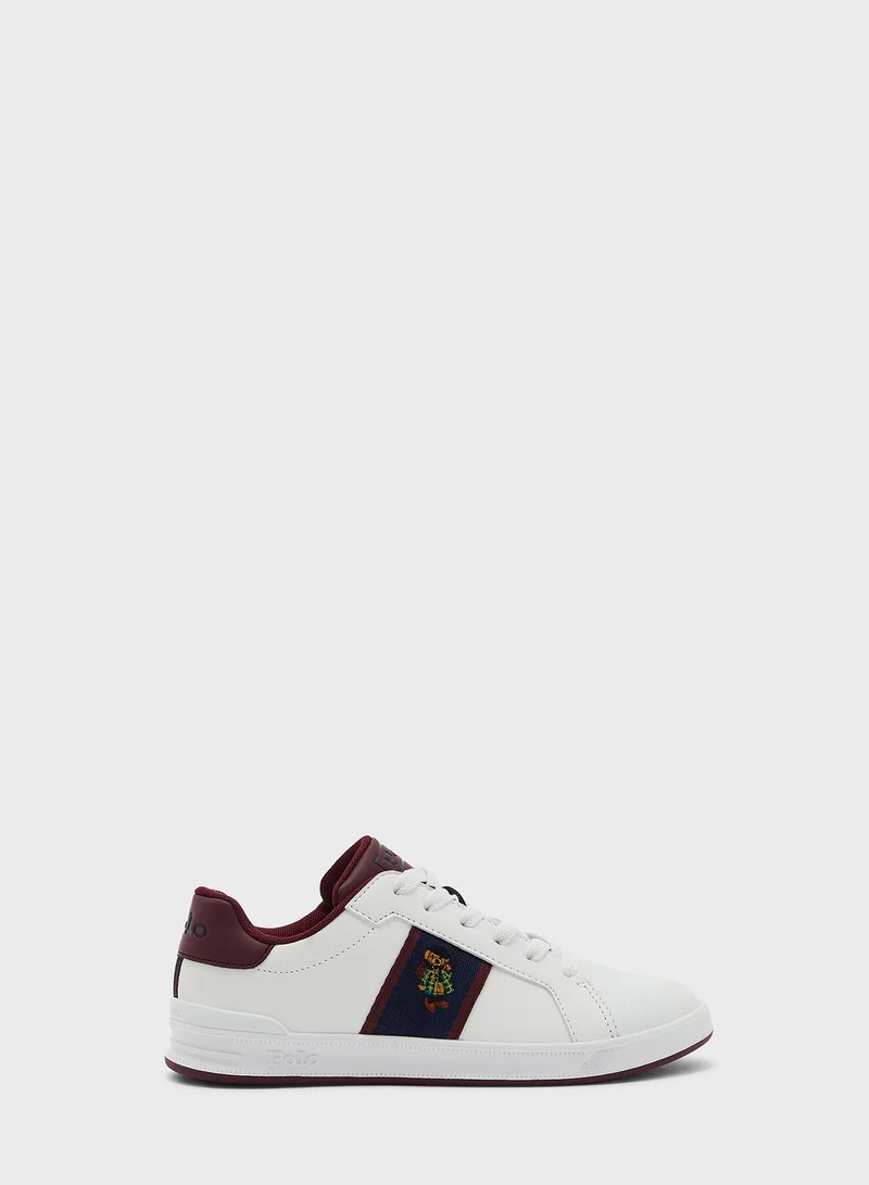 POLO RALPH LAUREN Youth Hertiage Court Ii Bear Lace Up Sneakers