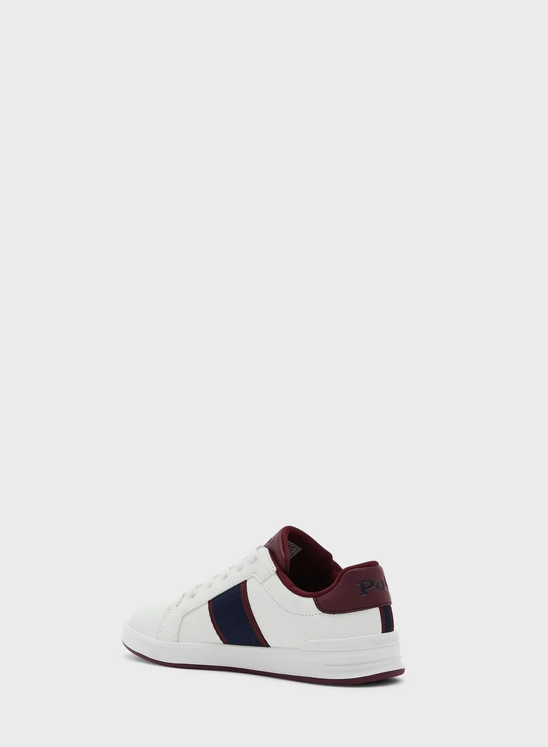 POLO RALPH LAUREN Youth Hertiage Court Ii Bear Lace Up Sneakers