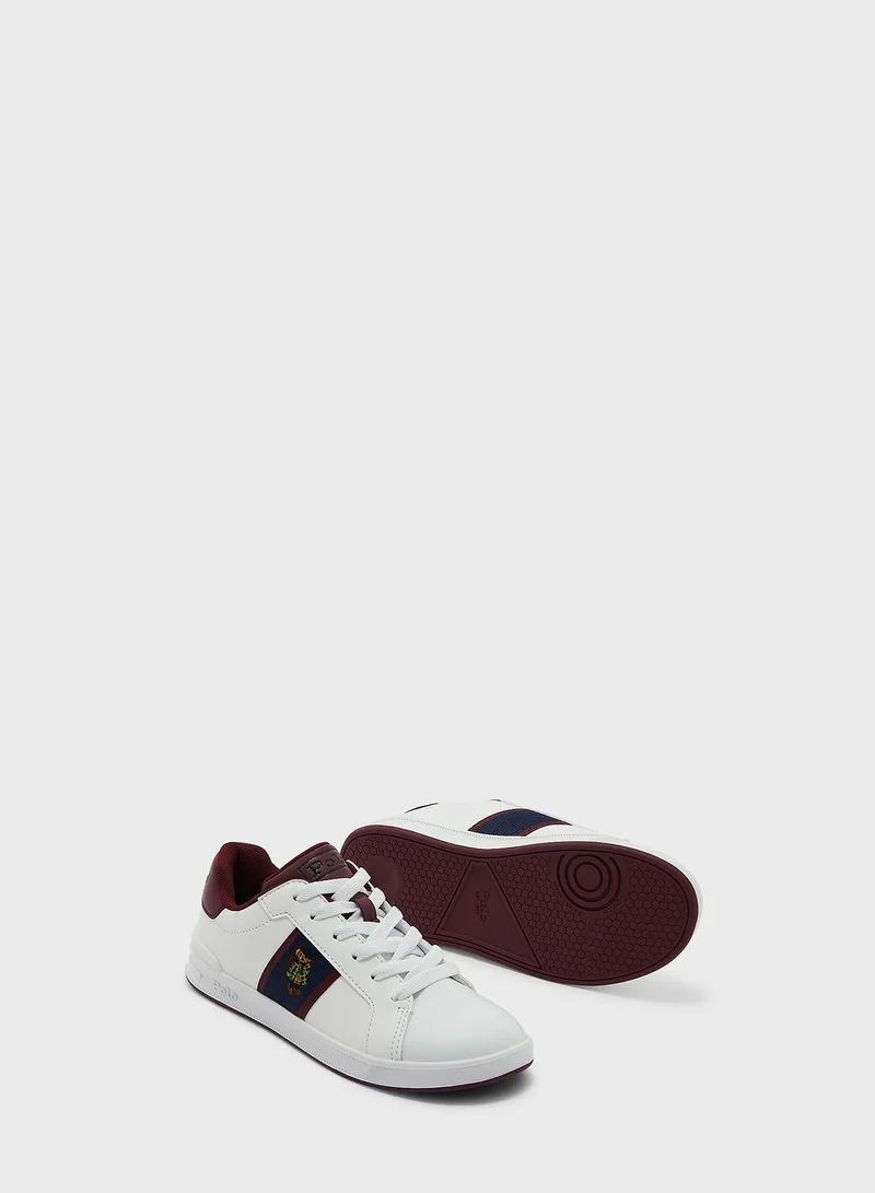 POLO RALPH LAUREN Youth Hertiage Court Ii Bear Lace Up Sneakers