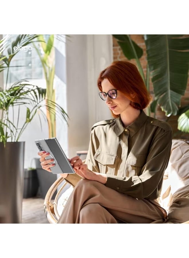 راكسوم جراب سامسونج جالاكسي زد فولد 7، غطاء شفاف مقاوم للصدمات - ظهر صلب من البولي كربونات وحواف ناعمة من البولي يوريثين الحراري | جراب واقٍ نحيف وخفيف الوزن | حماية من الخدوش والسقوط | متوافق مع الشحن اللاسلكي | مقاوم للاصفرار، قبضة مانعة للانزلاق - Image 5