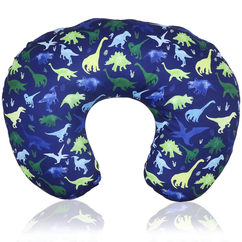 TANOFAR Dinosaur Nursing Pillow Cover, Breastfeeding Pillow Slipcover for Baby Boys & Girls, Nursing Pillow Case for Newborn, Soft Fabric Fits Snug On Infant, Washable & Breathable, Watercolor Dinosaur Blue - Image 1