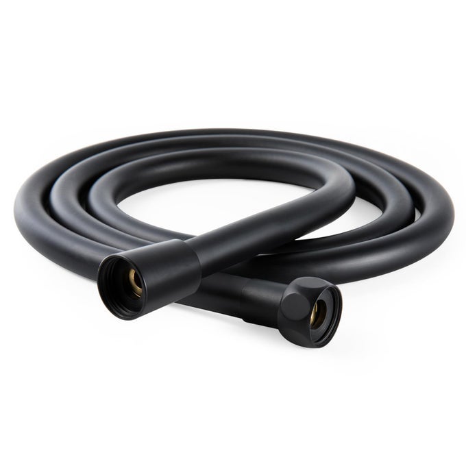 ULTRAFLEX SHOWER HOSE PREMIUM RV PVC HANDHELD SHOWER HEAD HOSE FLEX HOSES EXTENSION WITH BRASS INSERT AND NUT FOR BATHING PET BATHING 60 IN MATTE BLACK