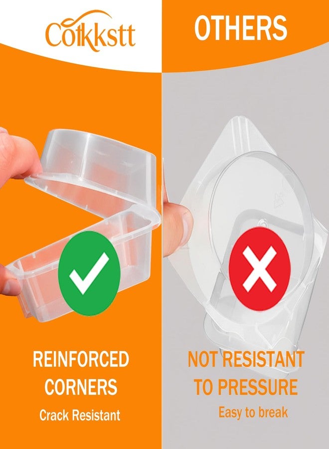 Cotkkstt 80Pack 9oz Reusable Snack Containers with Lids for Kids, 3 Compartment Plastic Condiment Containers, Small Snack Pack Containers, Meal Prep Container, Dipping Cups for Travel, Picnic - Image 4