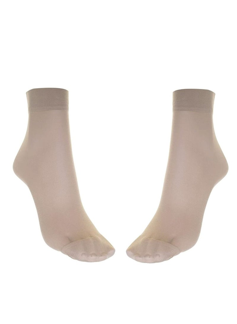 Be-Queen - 10 Pairs Women's Ankle High Sheer Socks - One Size - Super Lightweight Stockings - Image 1