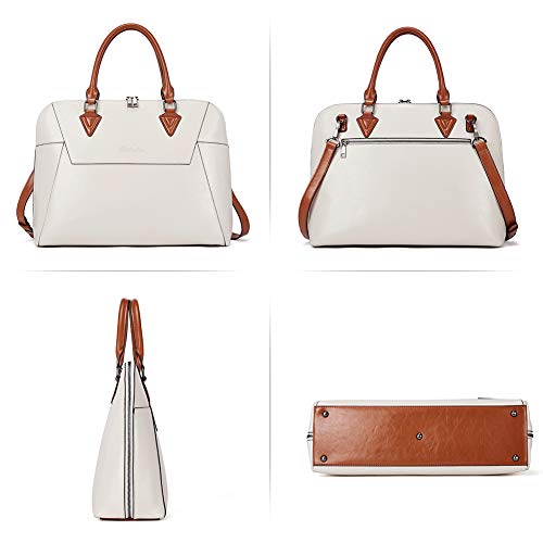 BOSTANTEN Laptop Briefcase for Women 15.6 inch Computer Bag Large Capcity Stylish Leather Handbag Business Work Purse - Image 3