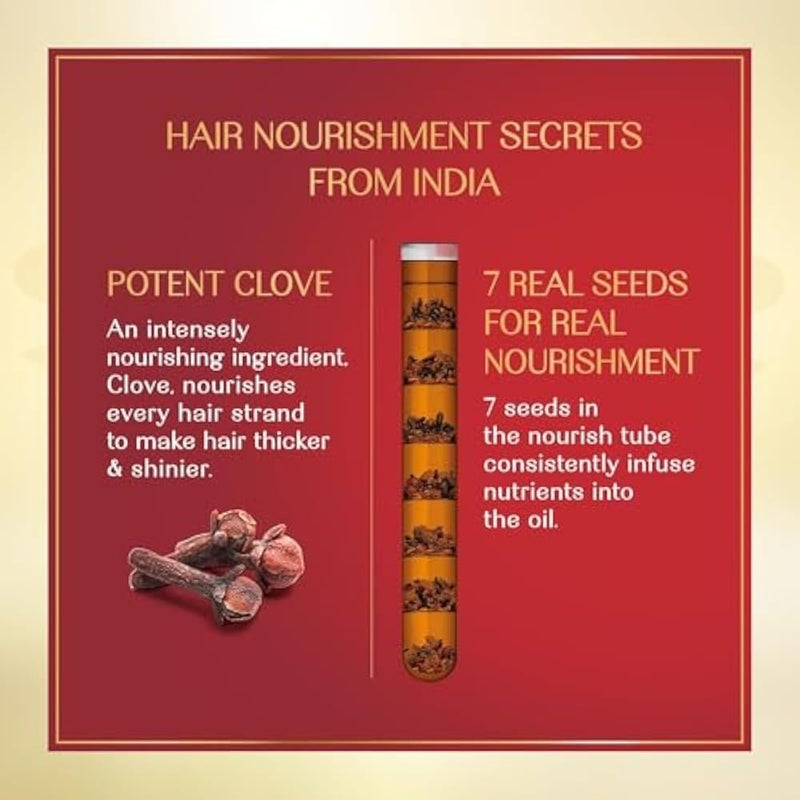 Herbs India Nourishing Clove & 7 Herb Seeds Hair Oil, Makes Hair Thicker & Shiny, Silicone & Paraben Free, 280ml - Image 5