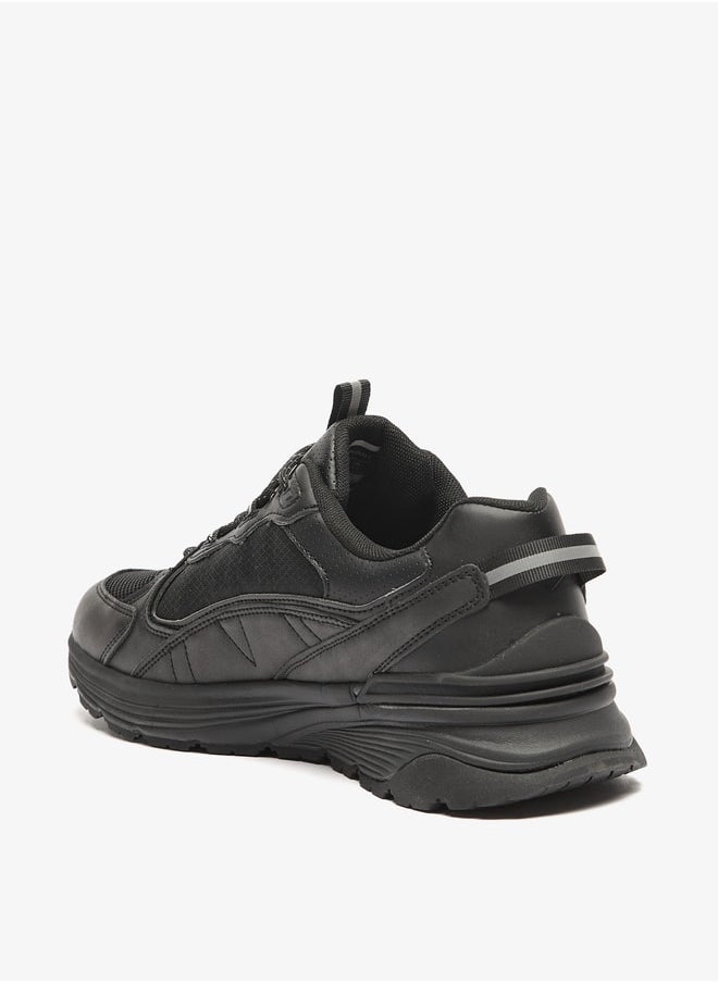 Lee Cooper Men's Textured Sneakers with Lace-Up Closure  - Image 2