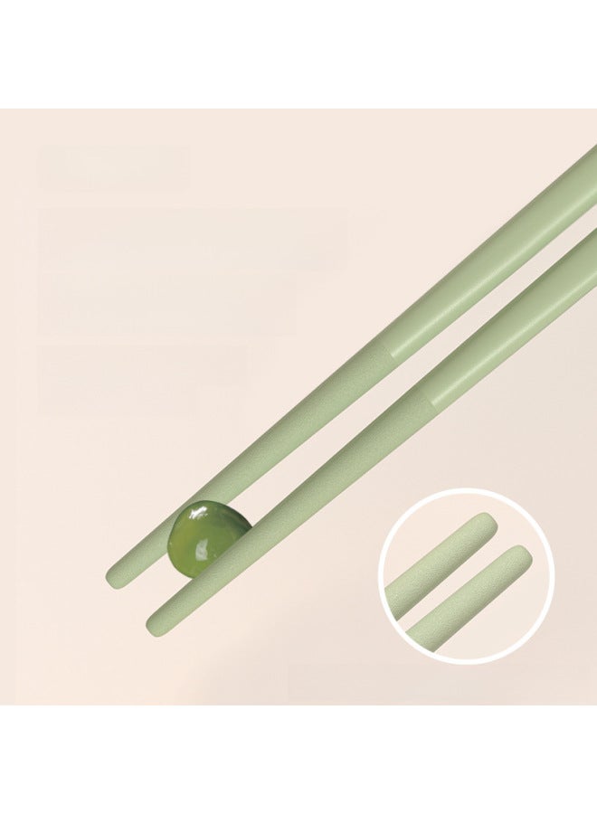 Color Alloy Chopsticks Household One Person Chopsticks Antibacterial Mildew-proof Meal High Temperature Resistant Public Chopsticks Color Separation Family New-Color:Ball Wild Green 5 Pairs-Specifications:Wild Green 5 Pairs  - Image 4