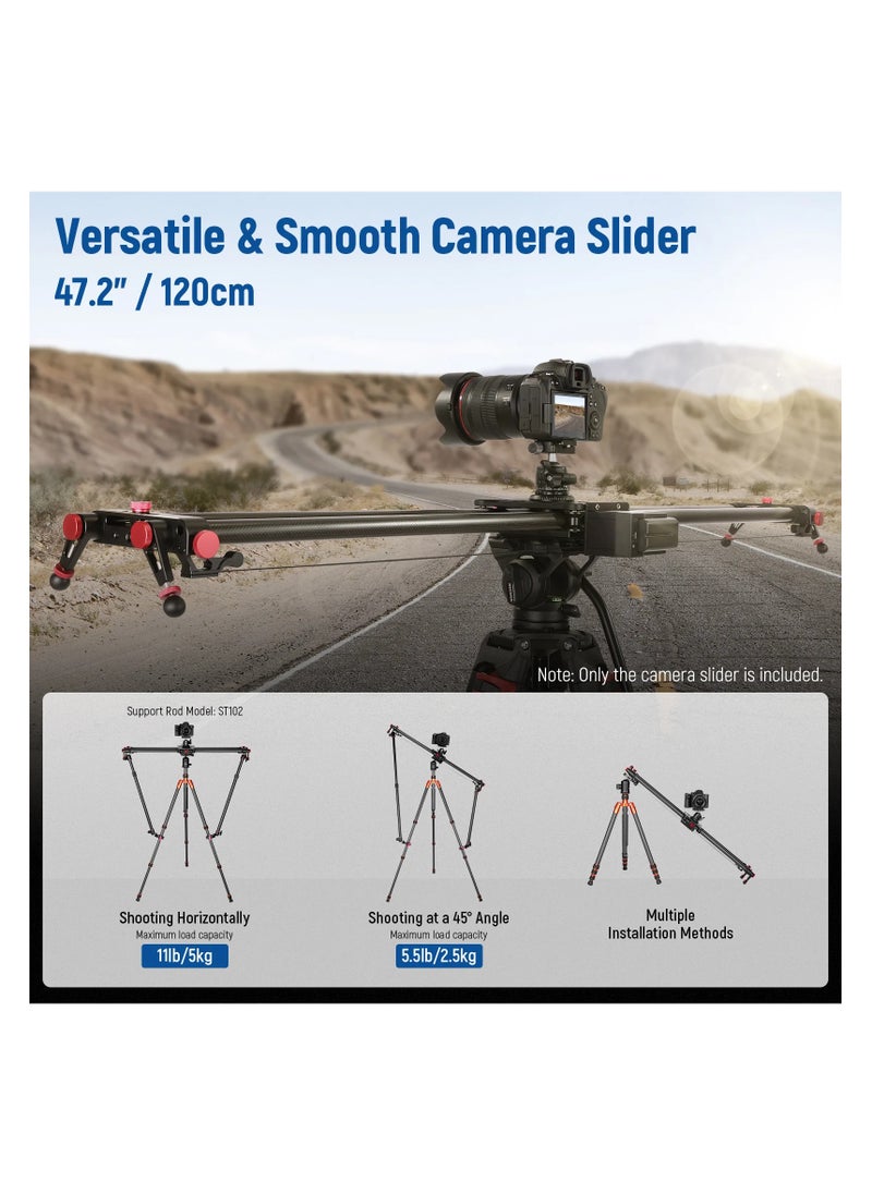 Neewer NEEWER ER1 120CM CARBON FIBER MOTORIZED CAMERA SLIDER WITH APP CONTROL & REMOTE  - Image 4