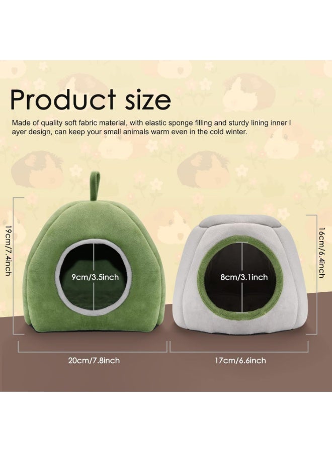 Meetion سرير خنازير غينيا 2 عبوة - ملحقات قفص قابلة للغسل سرير مخبأ للحيوانات الصغيرة مثل خنازير غينيا، تشينشيلا، هامستر، قنافذ - Image 2