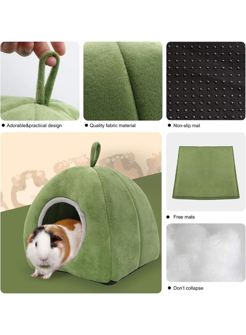 Meetion سرير خنازير غينيا 2 عبوة - ملحقات قفص قابلة للغسل سرير مخبأ للحيوانات الصغيرة مثل خنازير غينيا، تشينشيلا، هامستر، قنافذ - Image 4