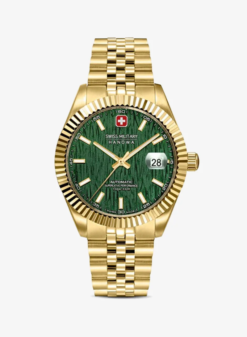 Master Diligenter Green Dial Stainless Steel Bracelet Analog Watch for Men, 41mm