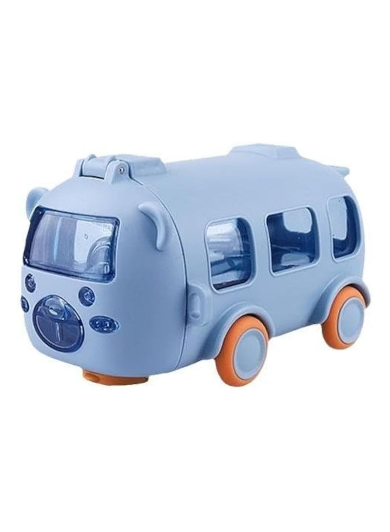 Bus-Shaped Water Bottle 500ml Reusable Plastic- Sky Blue - Image 1