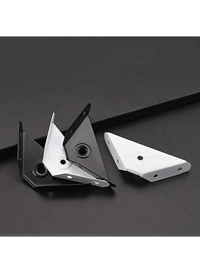 HOWDIA 12 Pcs Steel Corner Braces Joint Trapeziform Angle Code Brackets Corner Brace Support Bracket Fastener (Black) - Image 4