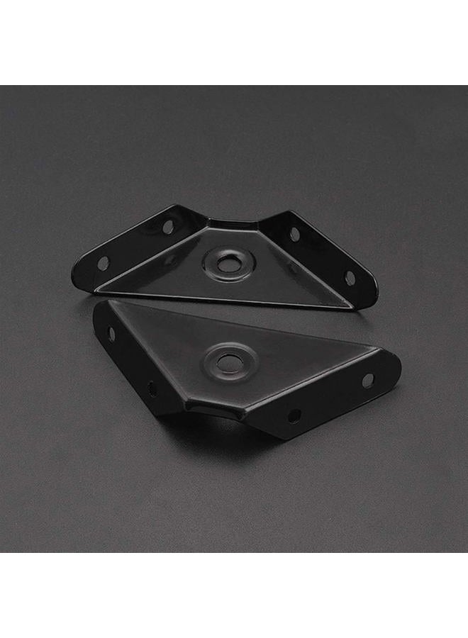 HOWDIA 12 Pcs Steel Corner Braces Joint Trapeziform Angle Code Brackets Corner Brace Support Bracket Fastener (Black) - Image 3