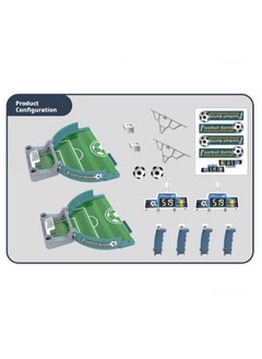 SARAQITA Desktop Foosball Interactive Game 2 Player - Tabletop Football Soccer Pinball for Indoor Game Room - Competitive Board Game Football Field Toys (With 4 Balls)  - Image 5