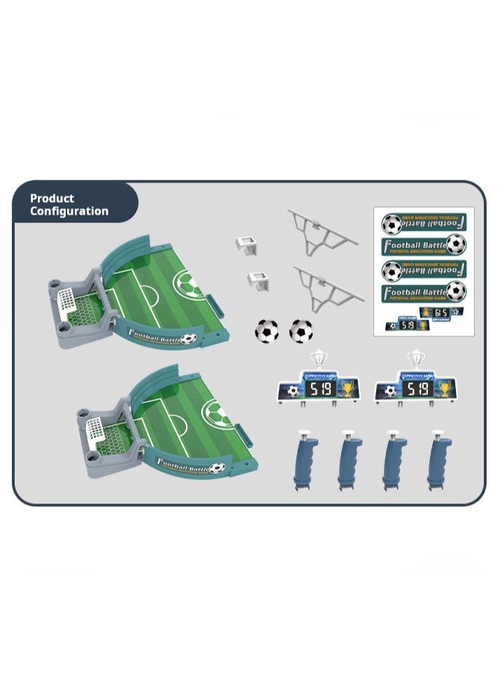 SARAQITA Desktop Foosball Interactive Game 2 Player - Tabletop Football Soccer Pinball for Indoor Game Room - Competitive Board Game Football Field Toys (With 4 Balls)  - Image 5