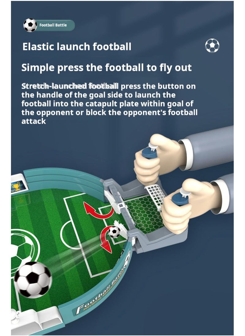 SARAQITA Desktop Foosball Interactive Game 2 Player - Tabletop Football Soccer Pinball for Indoor Game Room - Competitive Board Game Football Field Toys (With 4 Balls)  - Image 4