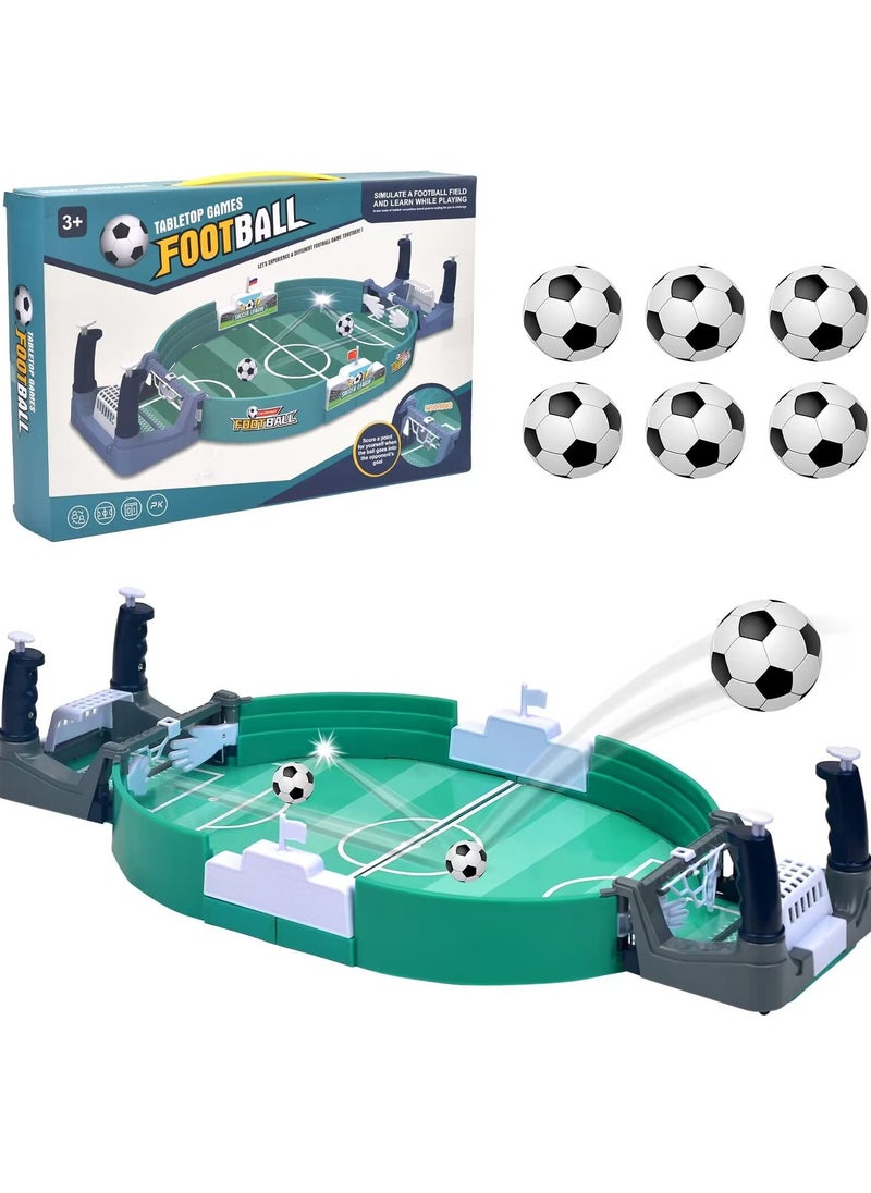 SARAQITA Desktop Foosball Interactive Game 2 Player - Tabletop Football Soccer Pinball for Indoor Game Room - Competitive Board Game Football Field Toys (With 4 Balls)  - Image 2