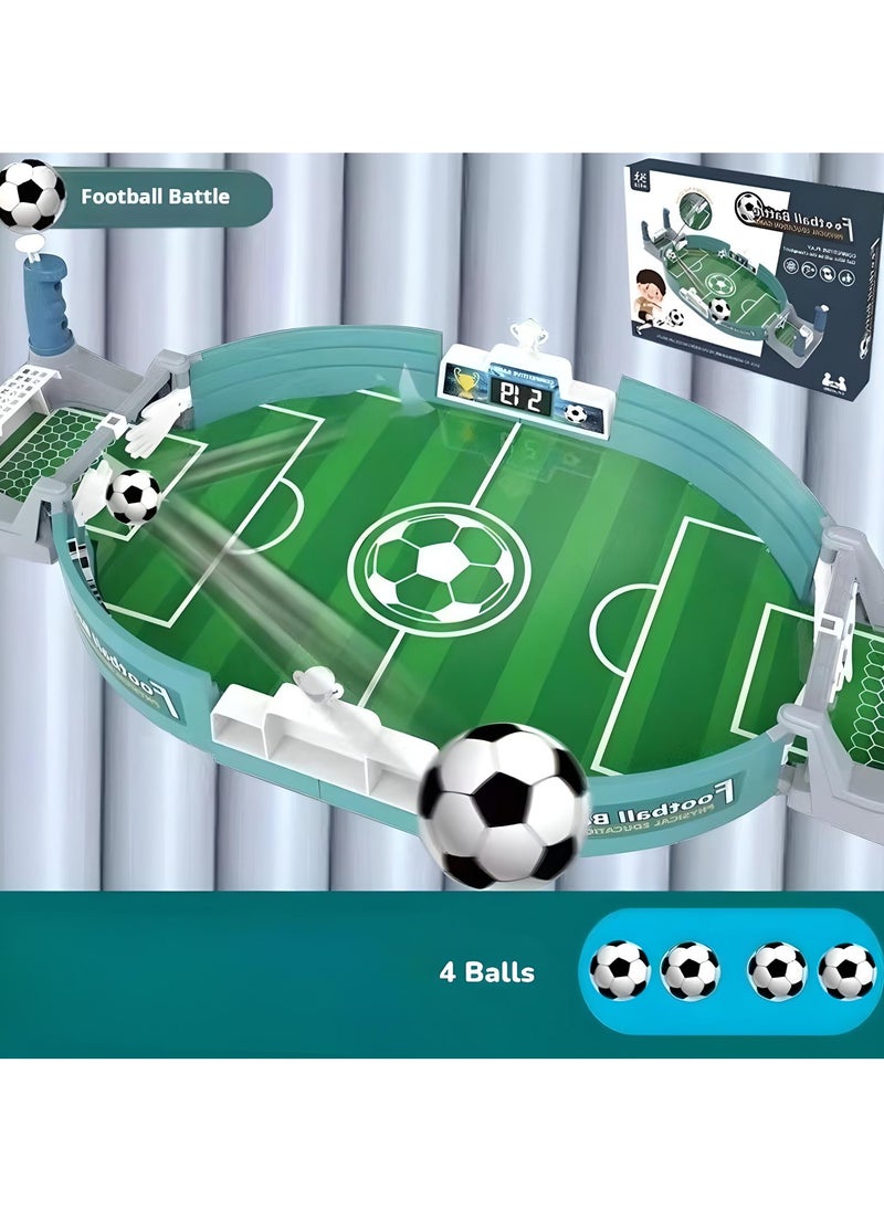 SARAQITA Desktop Foosball Interactive Game 2 Player - Tabletop Football Soccer Pinball for Indoor Game Room - Competitive Board Game Football Field Toys (With 4 Balls)  - Image 1