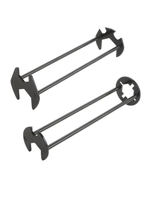 Multifunctional Basin Wrench, 2 Pcs Plumbing Wrench, Sink Wrench, Faucet Wrench Tool, 7 Sizes Universal, Under Sink Plumbers Wrench for Kitchen, Bathroom, Tight Spaces, Black