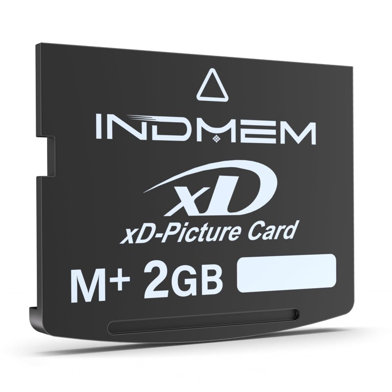 INDMEM بطاقة xD-Picture سعة 2GB (نوع M+) بطاقات ذاكرة فلاش XD سعة 2GB لكاميرات أوليمبوس فوجي فوجي فيلم الرقمية القديمة، تدعم وظيفة بانوراما، إنشاء صورة ثلاثية الأبعاد ورسم رقمي. - Image 1