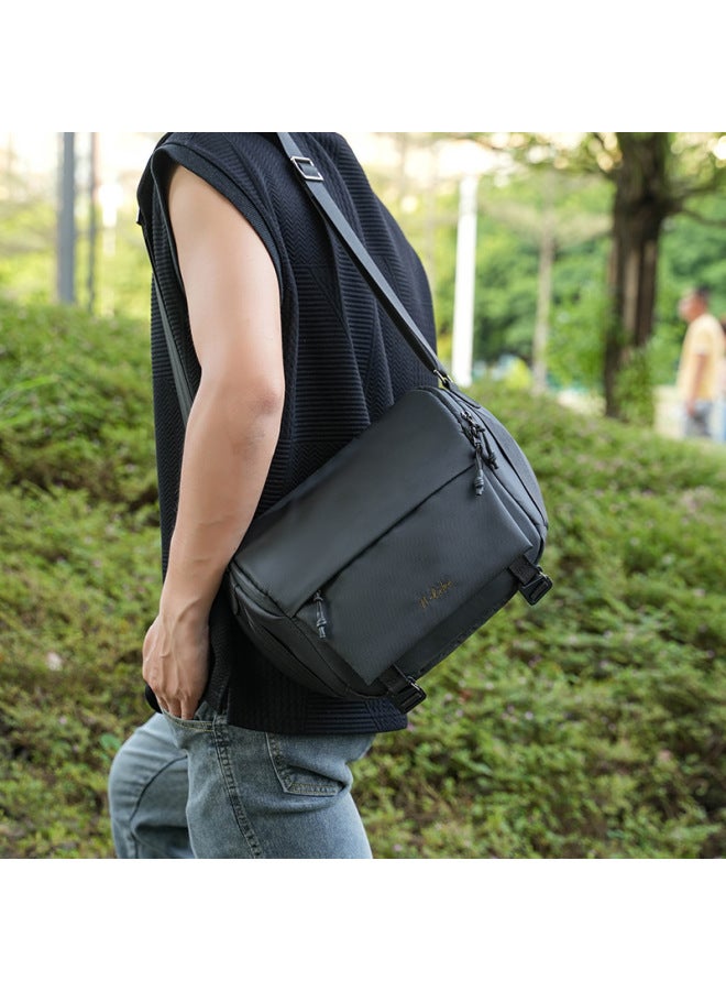 Shoulder Photography Backpack Waterproof Multifunctional Crossbody Casual Canon Micro Single Nikon Tablet SLR Camera Bag-Color:Black Small Size - Image 1