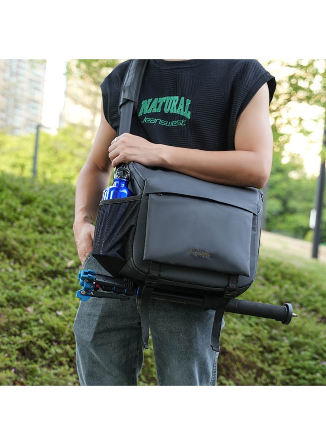 Shoulder Photography Backpack Waterproof Multifunctional Crossbody Casual Canon Micro Single Nikon Tablet SLR Camera Bag-Color:Black Small Size - Image 3