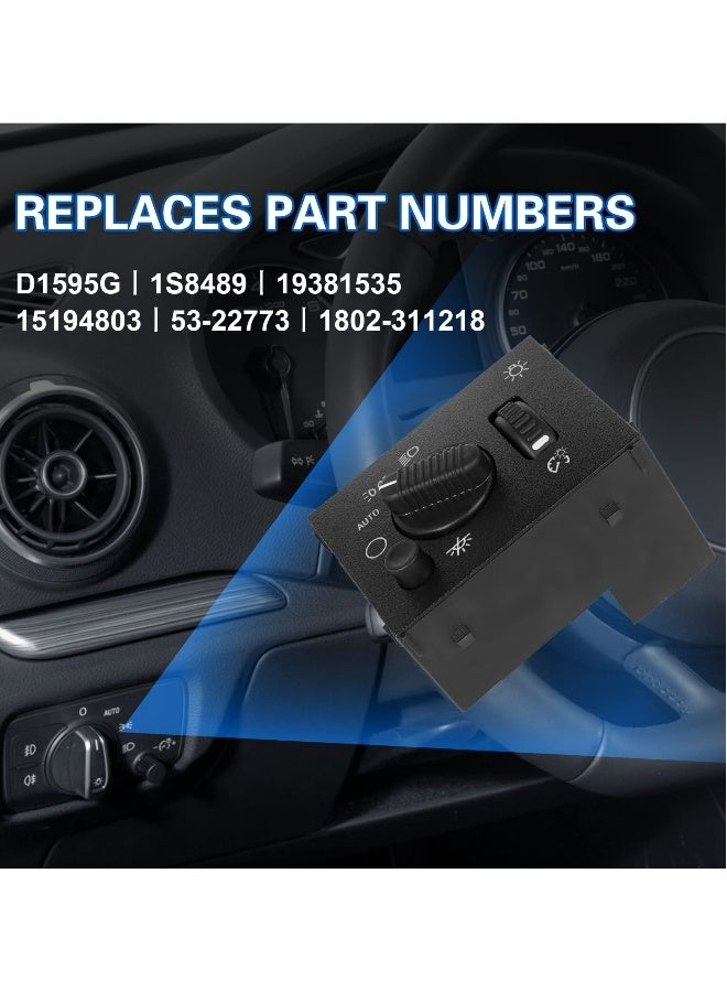 Topleo Headlight Switch Headlamp Dimmer Switch - Compatible with 2003-2006 Chevy Silverado, Suburban, Tahoe, GMC Sierra, Yukon, Cadillac Escalade - Replace D1595G, 19381535, 15194803, 1S8489 - Image 3