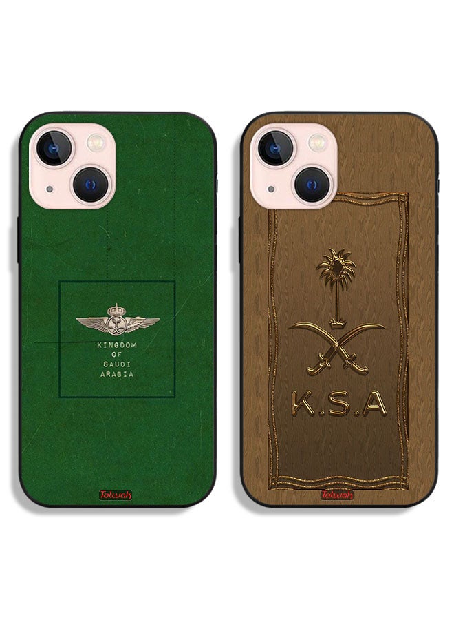 Tolwak Two Cases For Apple iPhone 13 mini Protective Covers Kingdom of Saudi Arabia - Image 1