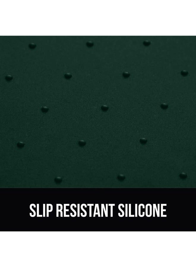 Gorilla Grip حصيرة تغذية الحيوانات الأليفة من السيليكون المقاوم للماء 100% مع حواف مرتفعة خالية من BPA، حصائر طعام للكلاب والقطط تحتوي على الانسكابات وتحمي الأرضيات، حصائر للقطط والكلاب لوعاء الماء، ملحقات الحيوانات الأليفة 18.5x11.5 أخضر - Image 4