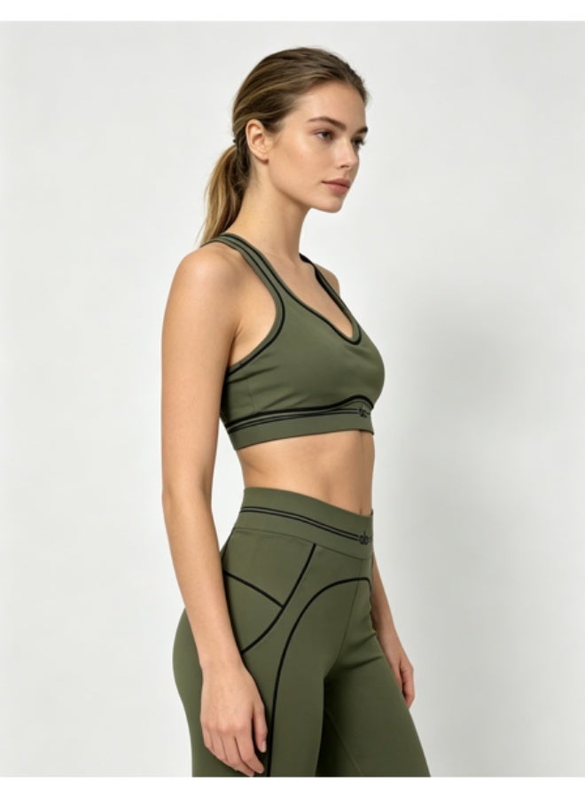 Alo Yoga ALO Women's Yoga Fitness Set -Moisture-Wicking & Stretch High-Waisted Leggings with Built-in Bra Top for Yoga/Pilates/Running - Image 2