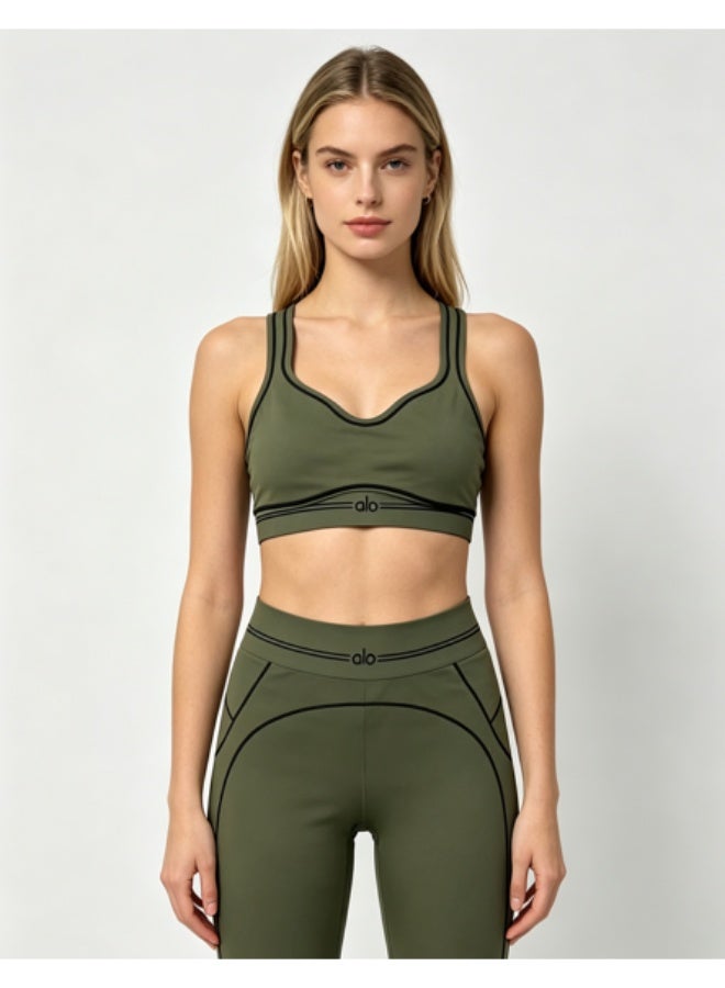 Alo Yoga ALO Women's Yoga Fitness Set -Moisture-Wicking & Stretch High-Waisted Leggings with Built-in Bra Top for Yoga/Pilates/Running - Image 1
