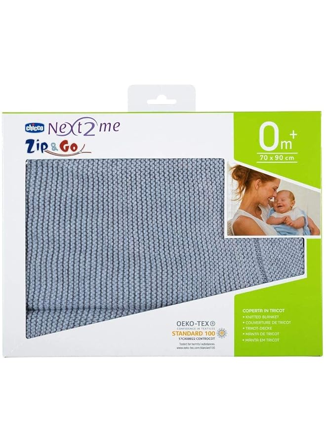 Chicco Tricot Blanket Light Grey - Image 4