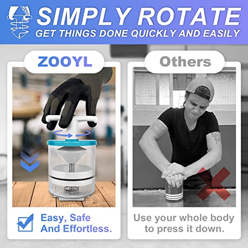 ZOOYL Rotation Handle Bearing Packer Tool - Inject Grease Safely, Easily, Effortlessly - Wheel Grease Packer With 50-Inch Drop Protection and Automatic Center Locator - Image 3
