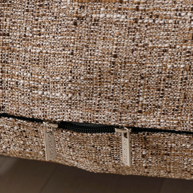OctoRose Full Size 3 Side Zipper Upholstery Thick Linen Camel Futon Cover Sofa DayBed Mattress Slipcover Couch Protector (Linen-Camel, Full Size) - Image 3
