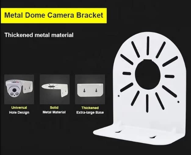 Bectro Metal Dome Bullet Camera LType Mounting Bracket Heavy Duty AntiRust 7 Process Powder Coated for Indoor Outdoor Purposes Compatible with 1MP to 12MP Resolution CCTV Camera - Image 4