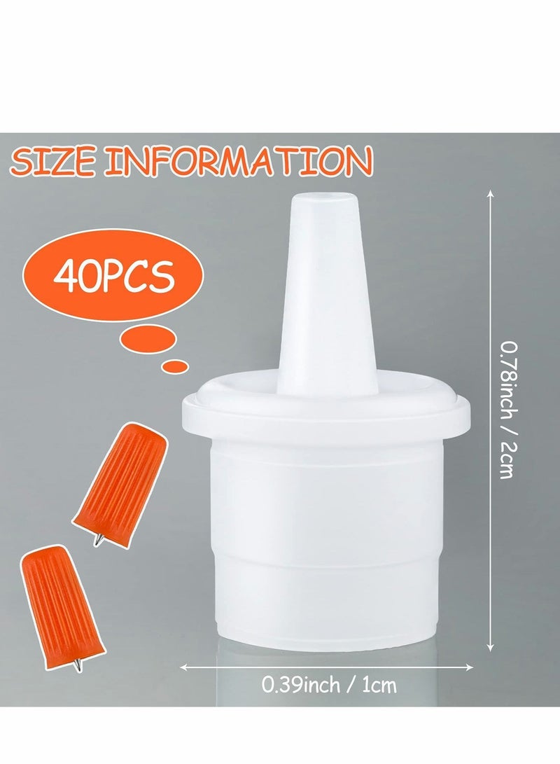Y&D Eyelash Glue Replacement, 44Pcs Bottle Nozzle Caps Lash Plug Mouth Tips Pins Blocking Needle for Home Salon Extensions Tools  - Image 5